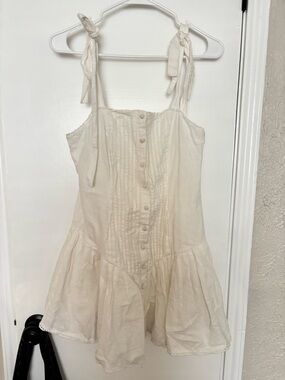 Zara white Mini Dress with Button Detail